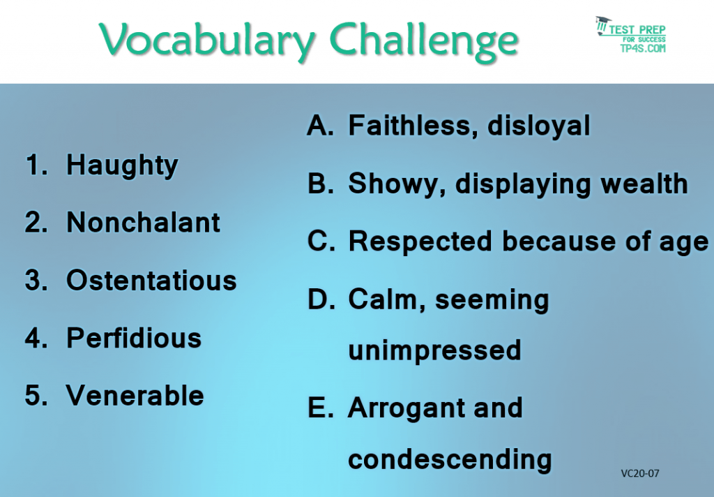 Vocabulary Challenge Test Prep for Success